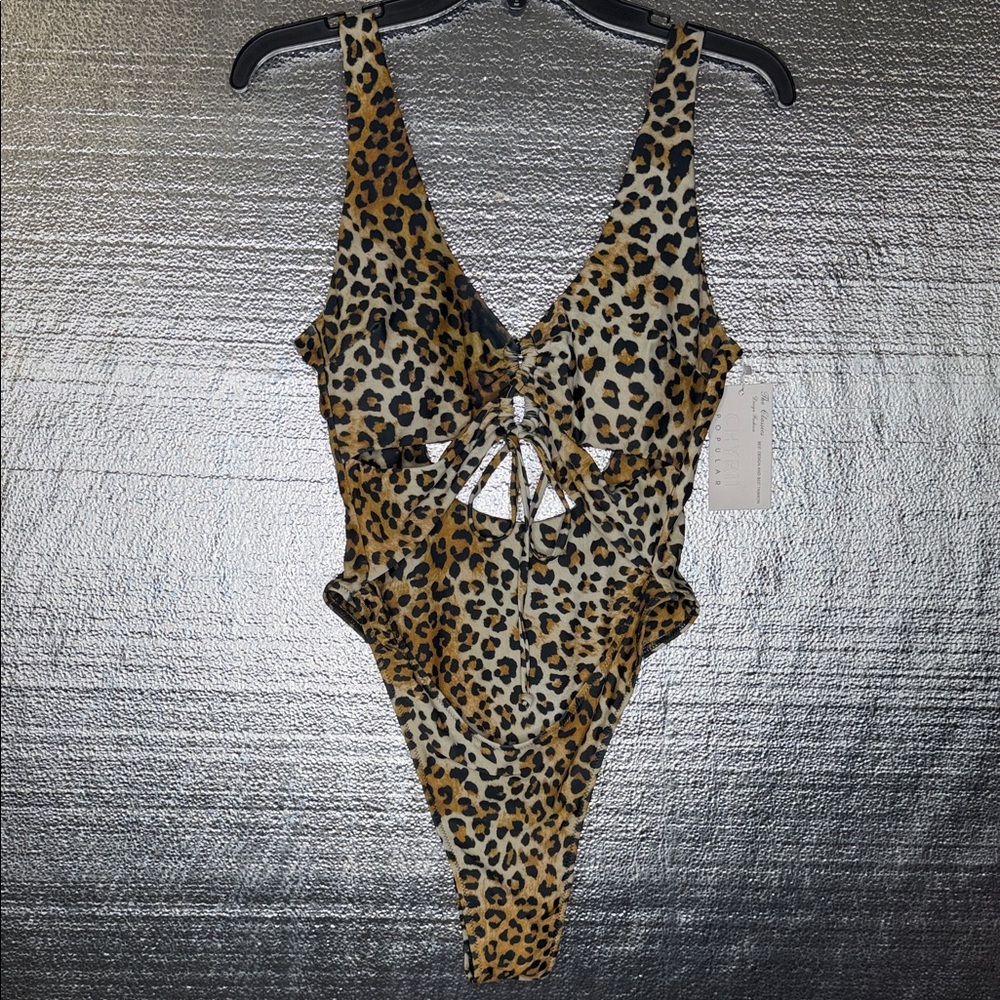 Leopard Animal Print Women Swim One Piece